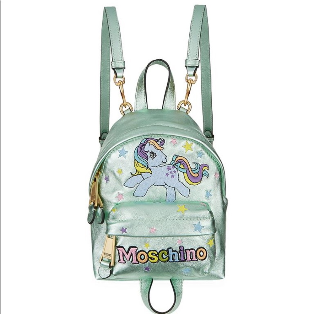 SOLD MOSCHINO MY LITTLE PONY LAMINATED BACKPACK - Picture 2 of 8